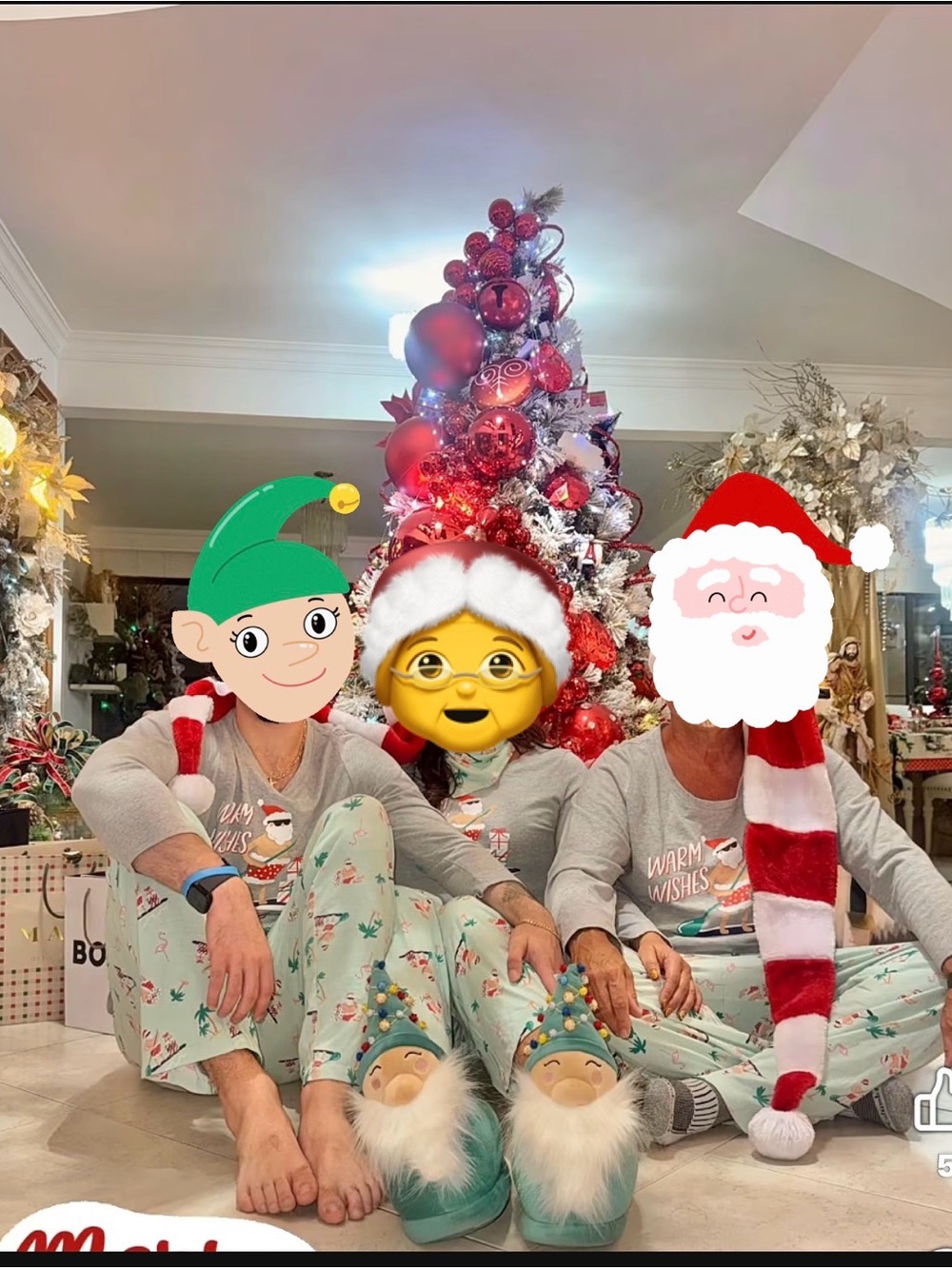Set of 3 Pajamas for $25 Holiday Pajama Set with Mint Green Pants